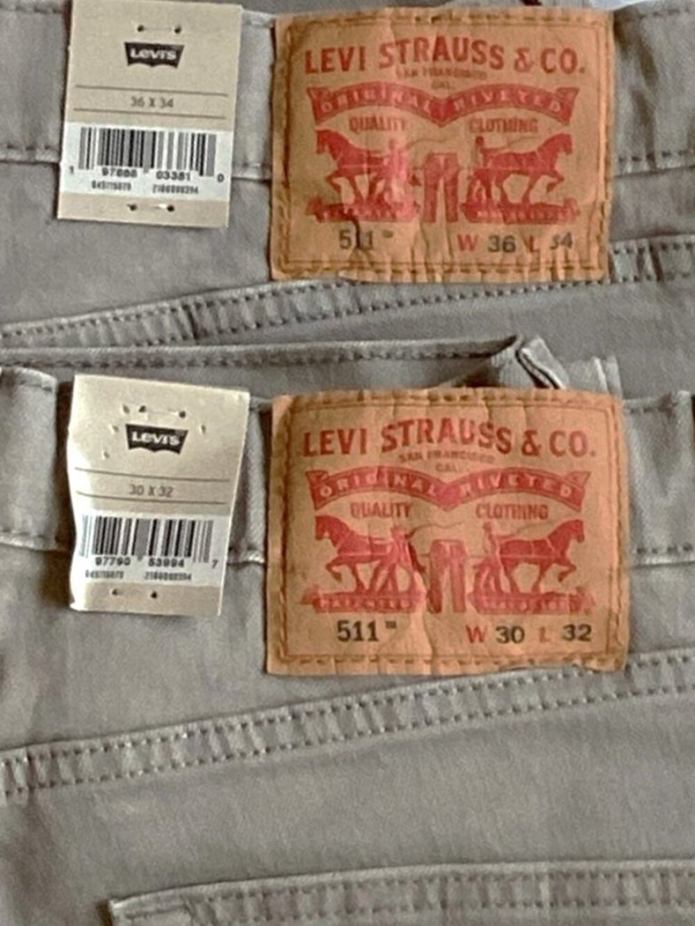 Levi's 511 Slim Fit 5878 Desert Taupe Beige Khaki 30x32 Stretches NEW